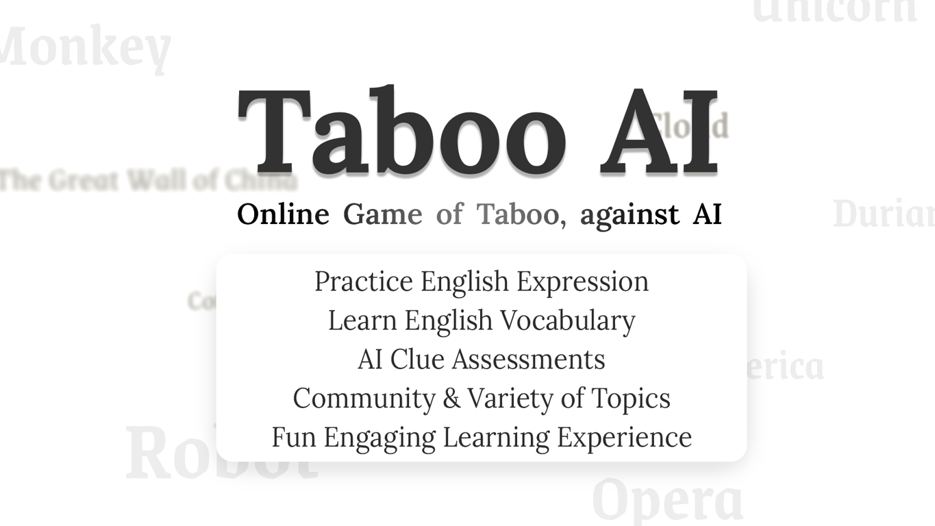 Taboo AI website