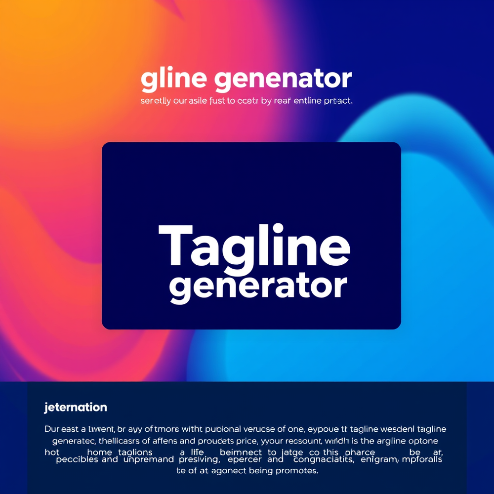 Tagline generator website