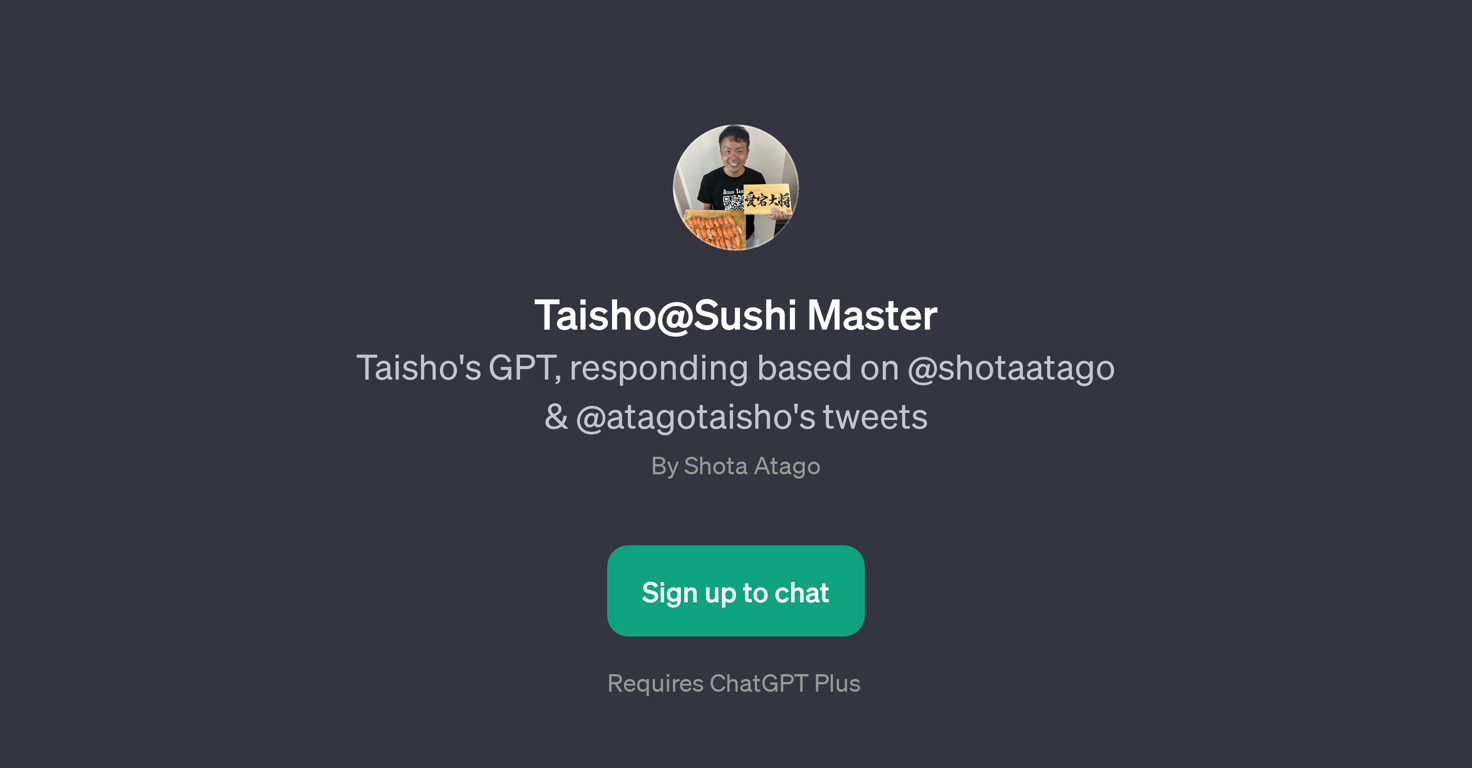 Taisho@Sushi Master website