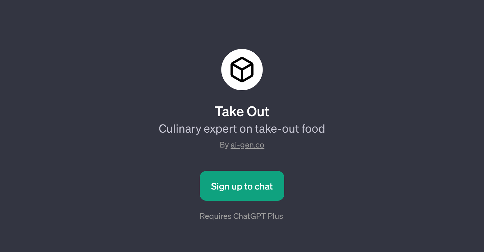 Take Out website
