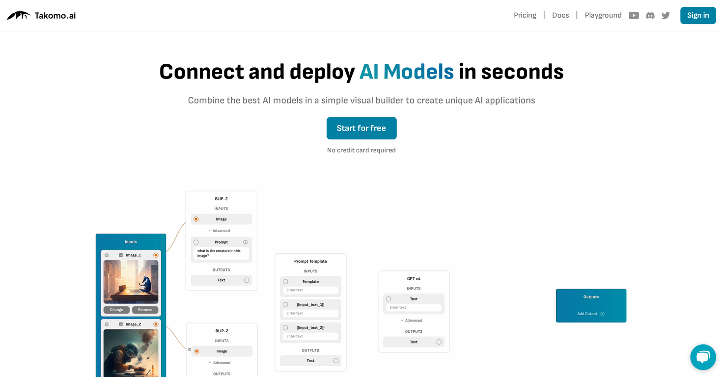 TakomoAI website