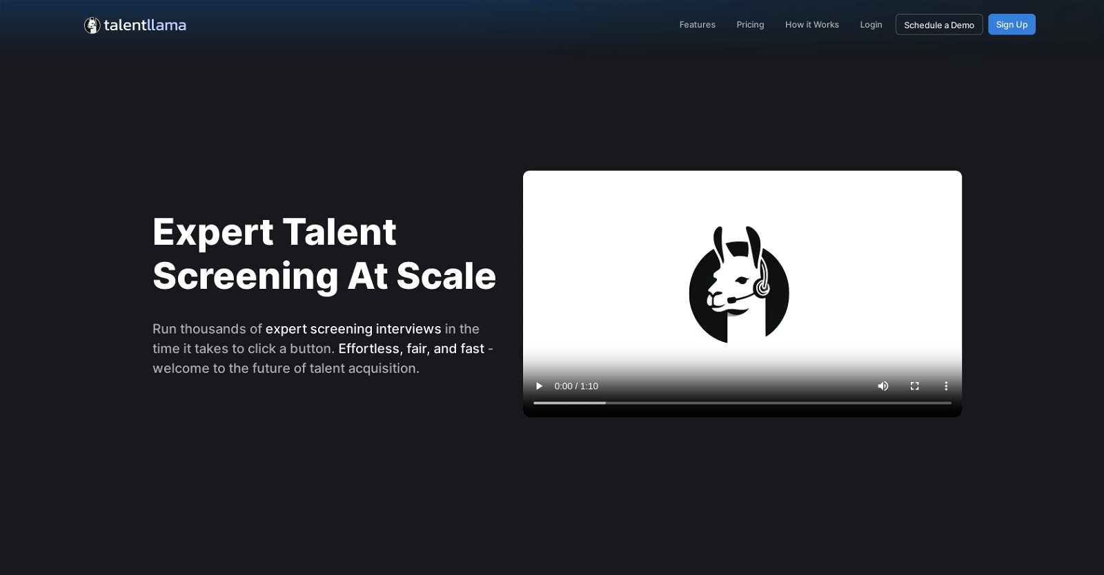Talent Llama website