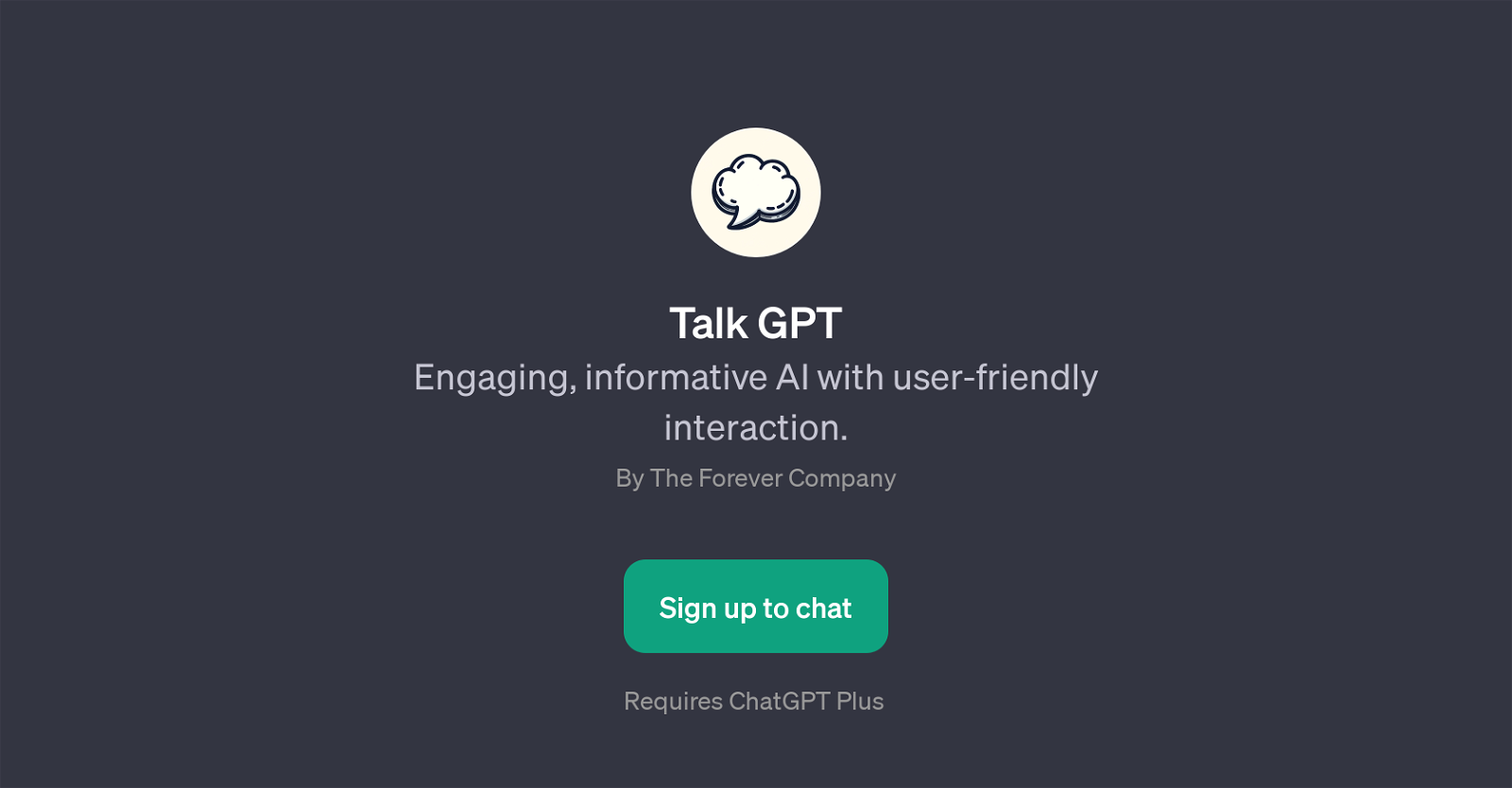 Talk GPT website