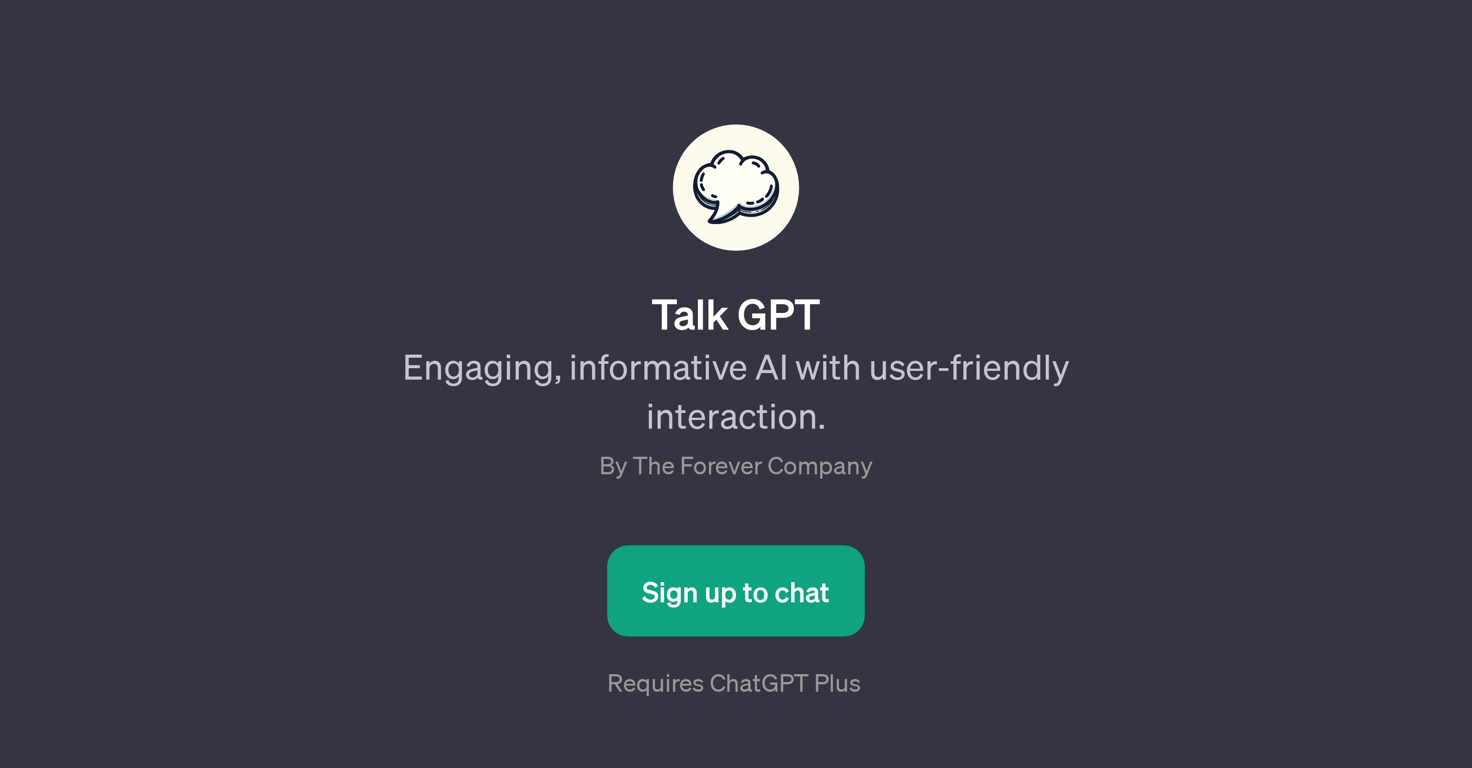 Talk GPT website