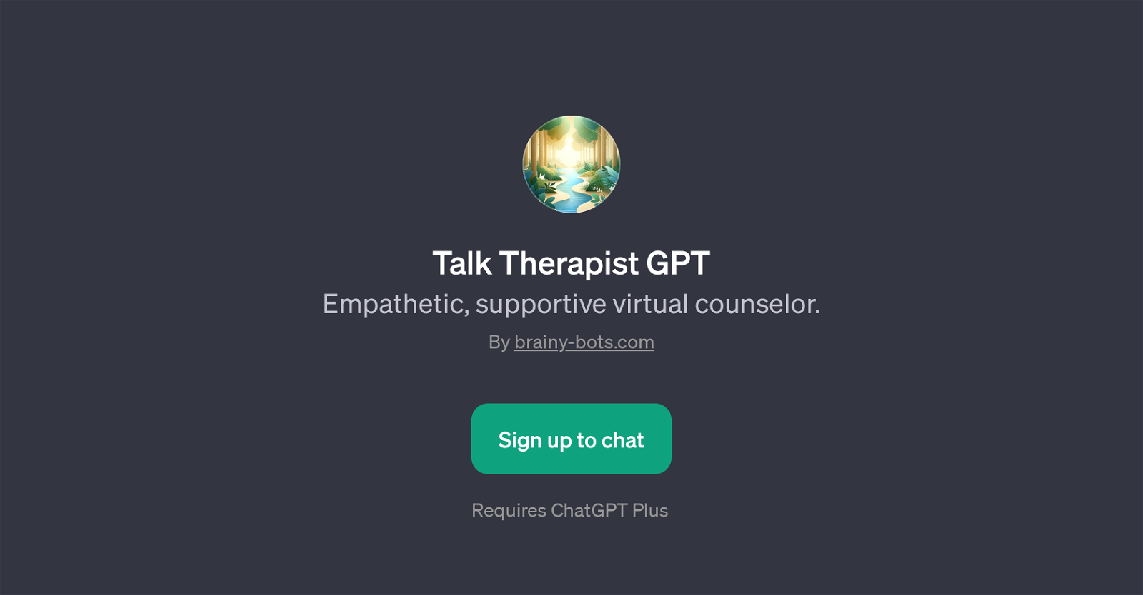 Talk Therapist GPT website