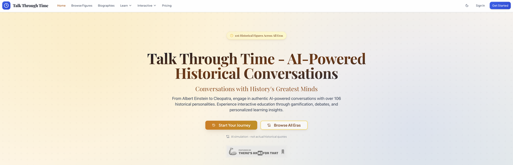 Talk Through Time website