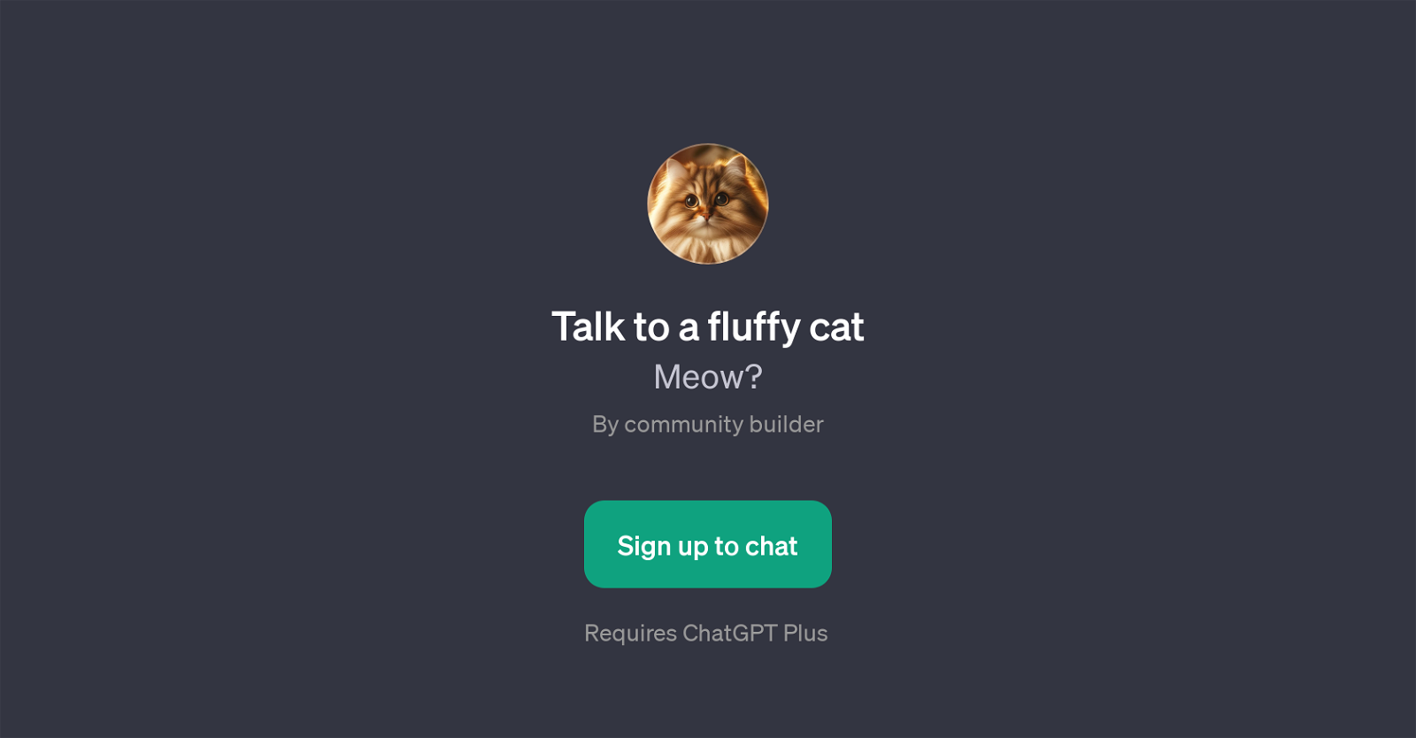 Talk to a Fluffy Cat website