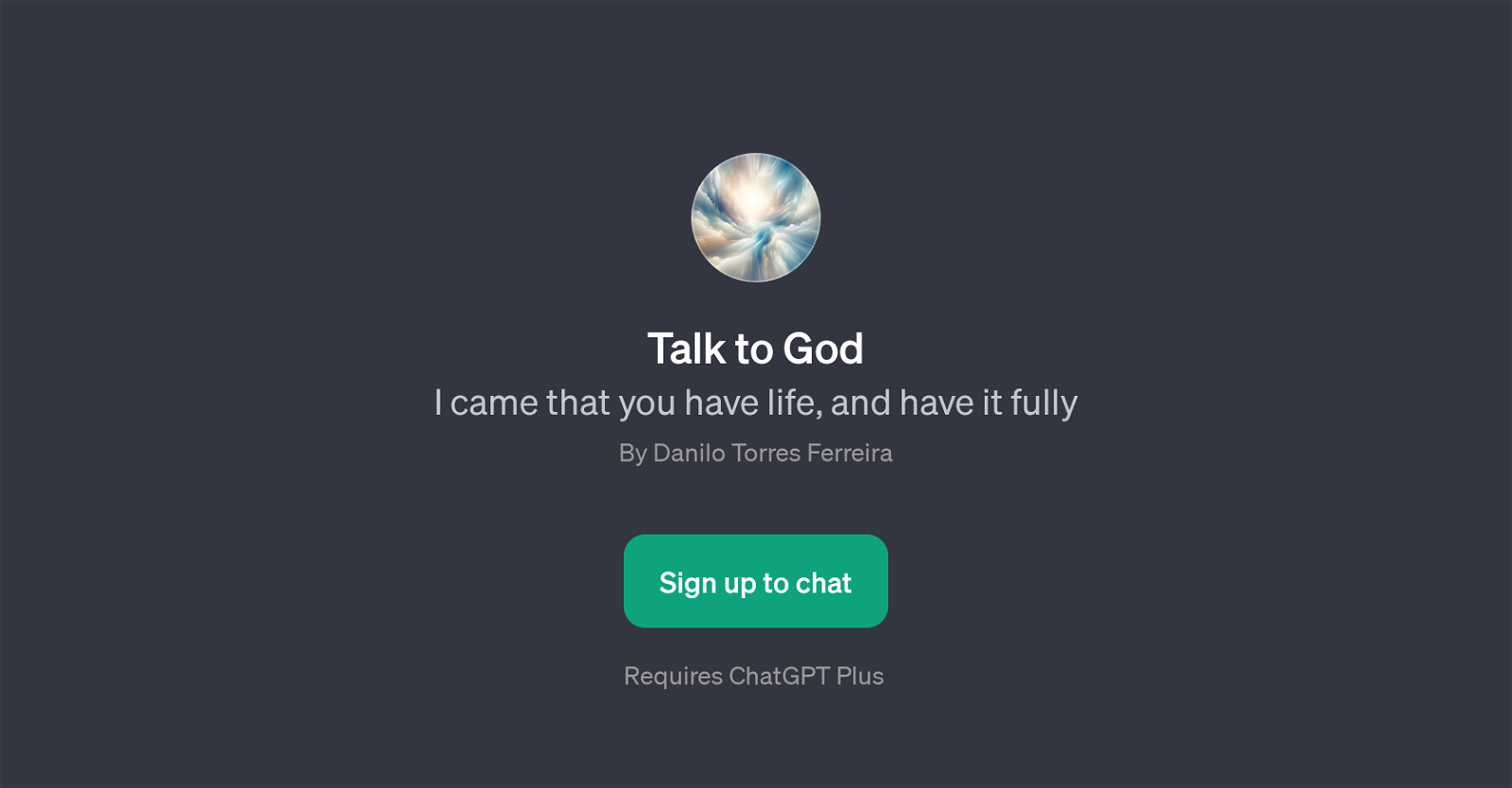 Talk to God website