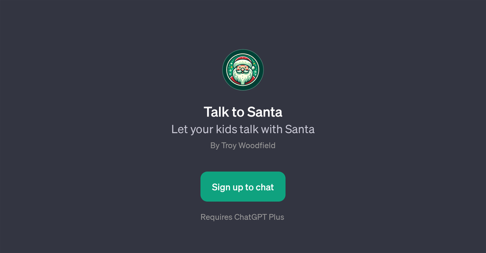 Talk to Santa website