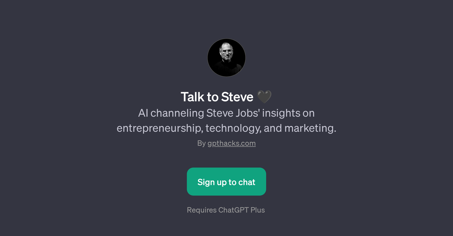 Talk to Steve website