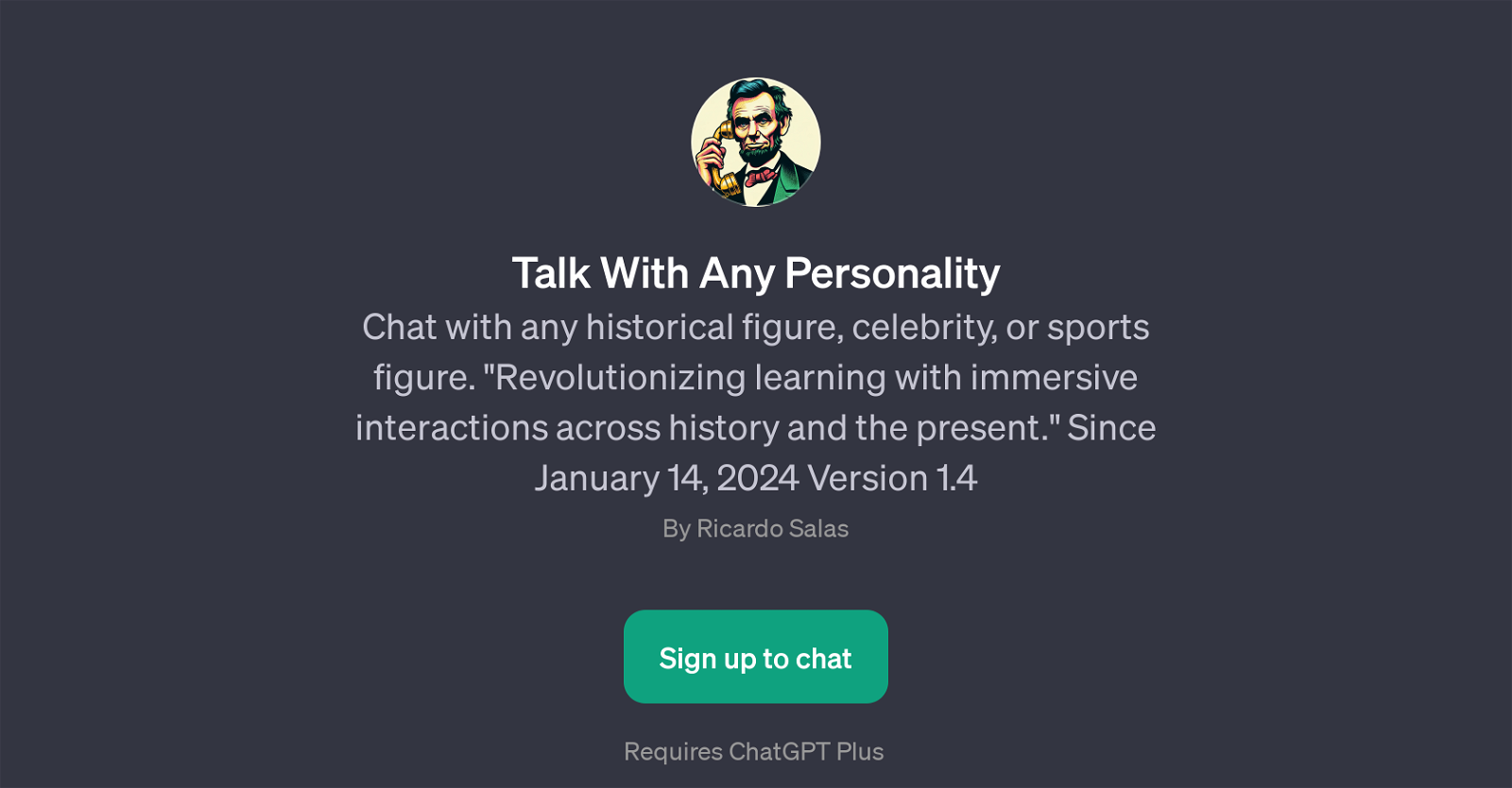 Talk With Any Personality website