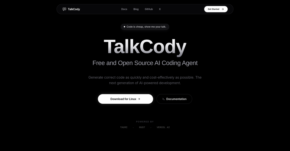 TalkCody website
