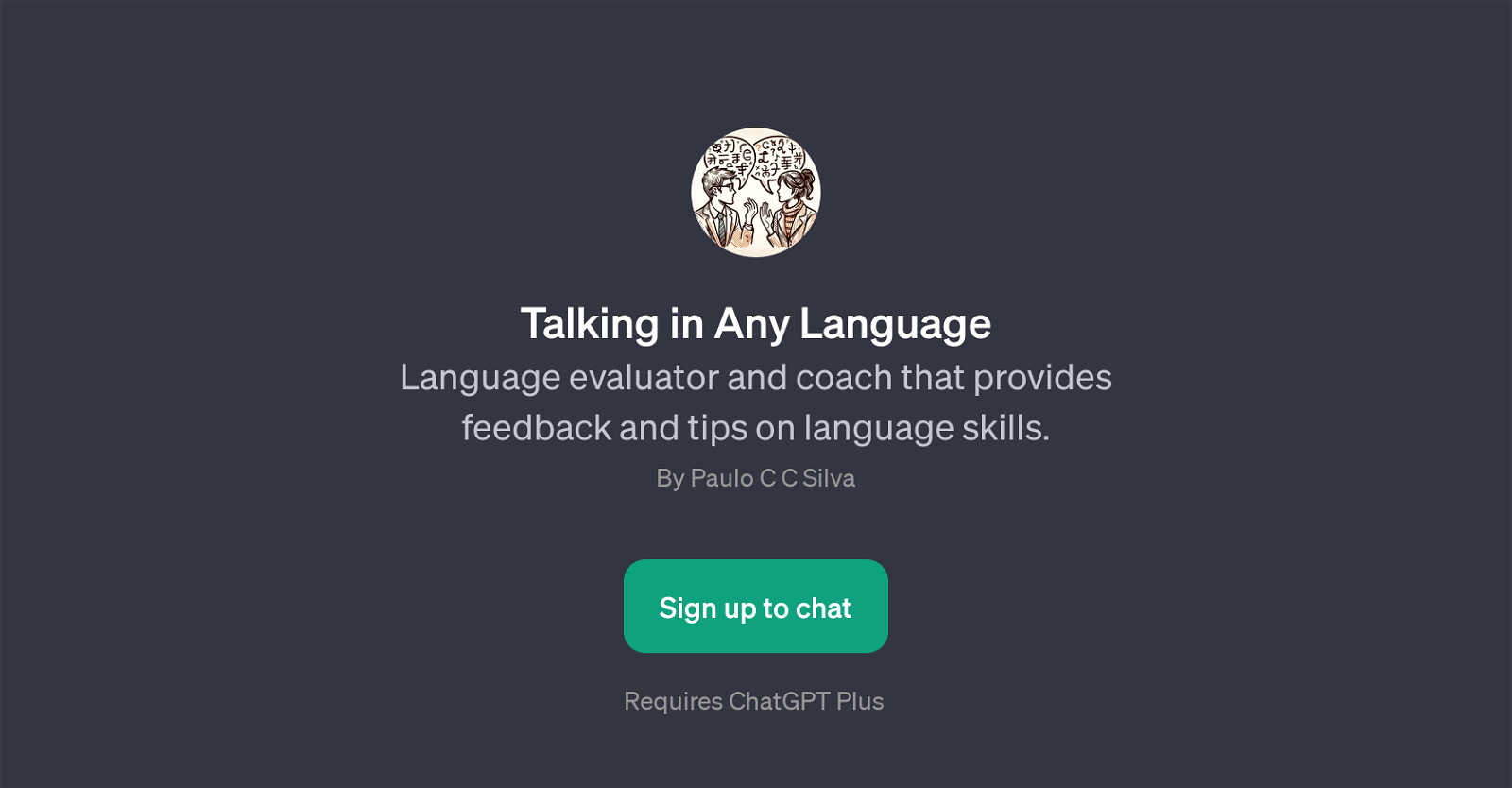 Talking in Any Language website