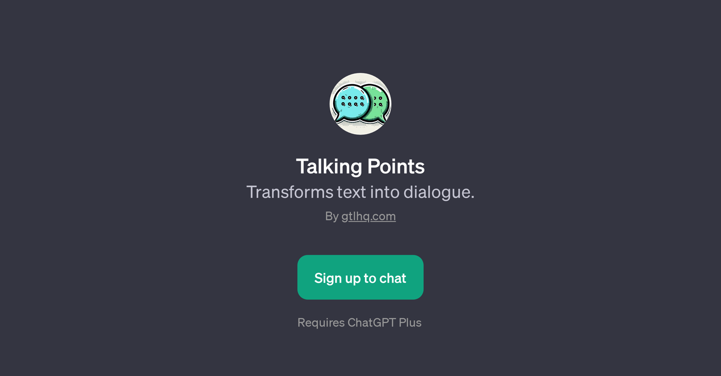 Talking Points website