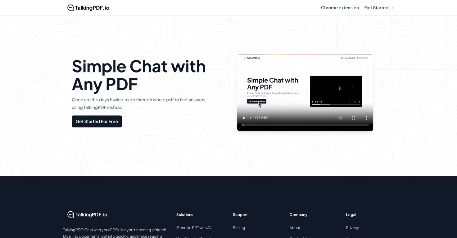 TalkingPdf website