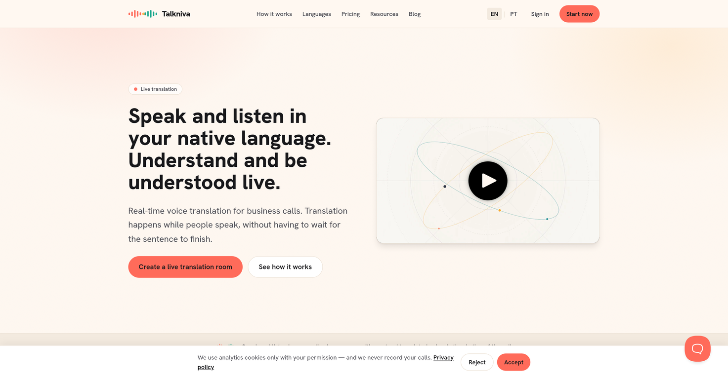 Talkniva website