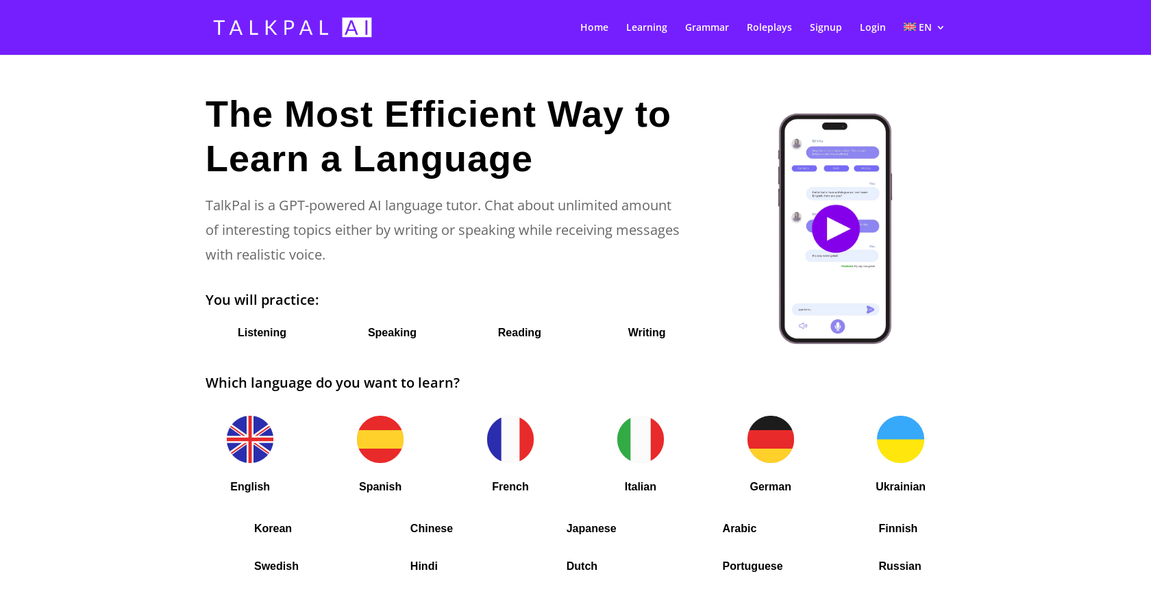 TalkPal website