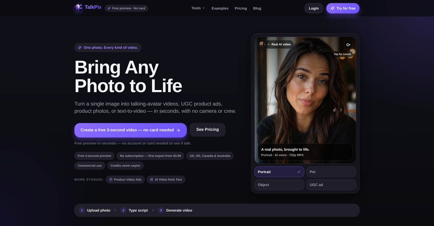 TalkPix website