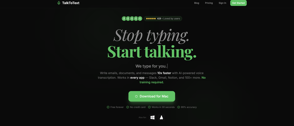 TalkToText website