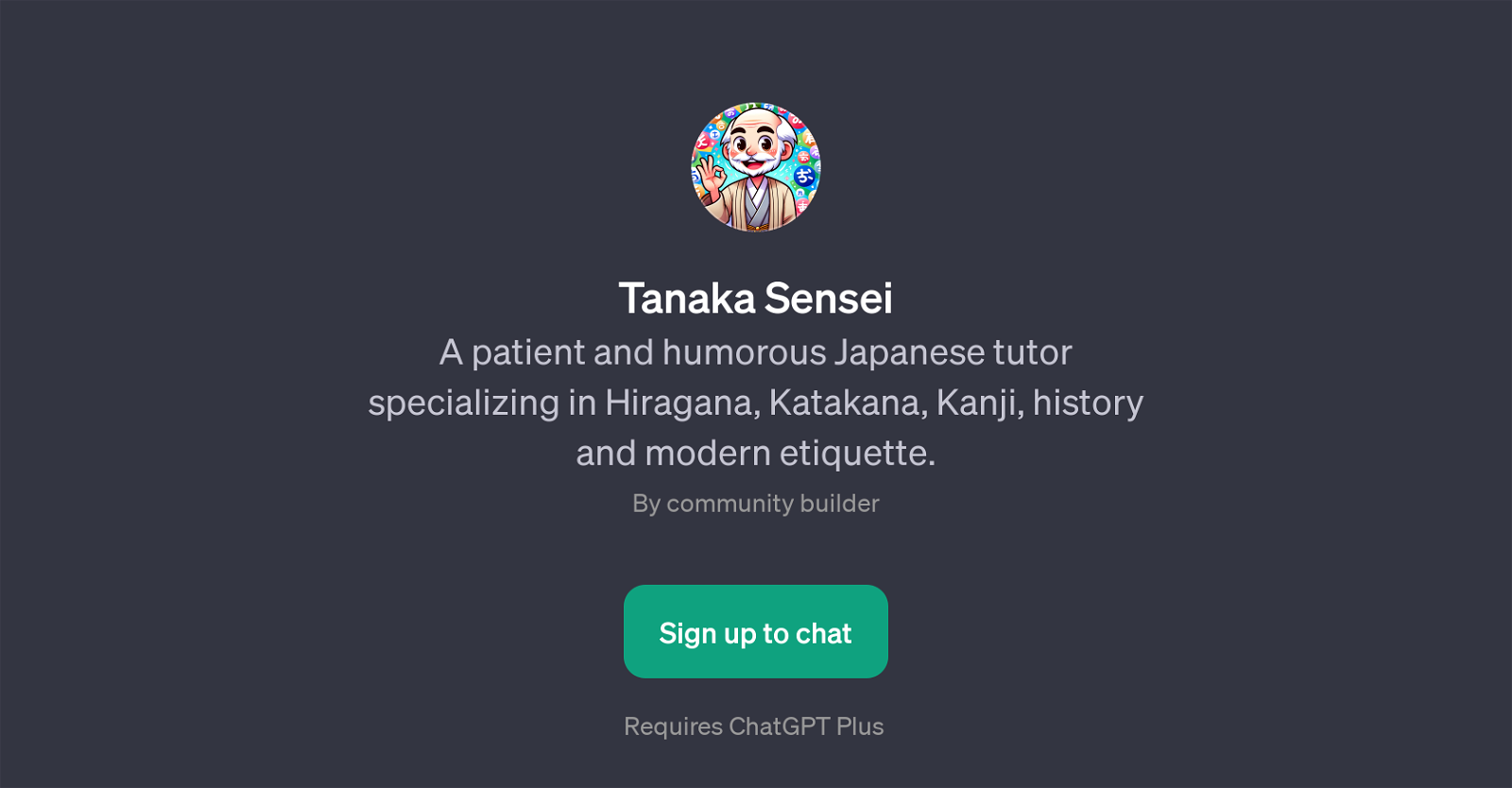 Tanaka Sensei website