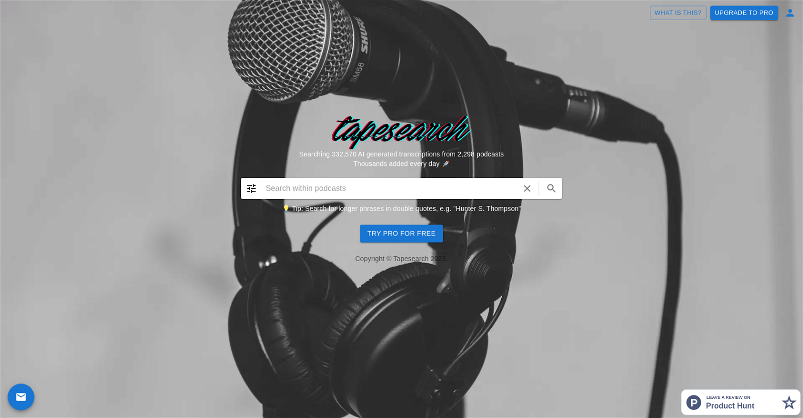 Tapesearch website