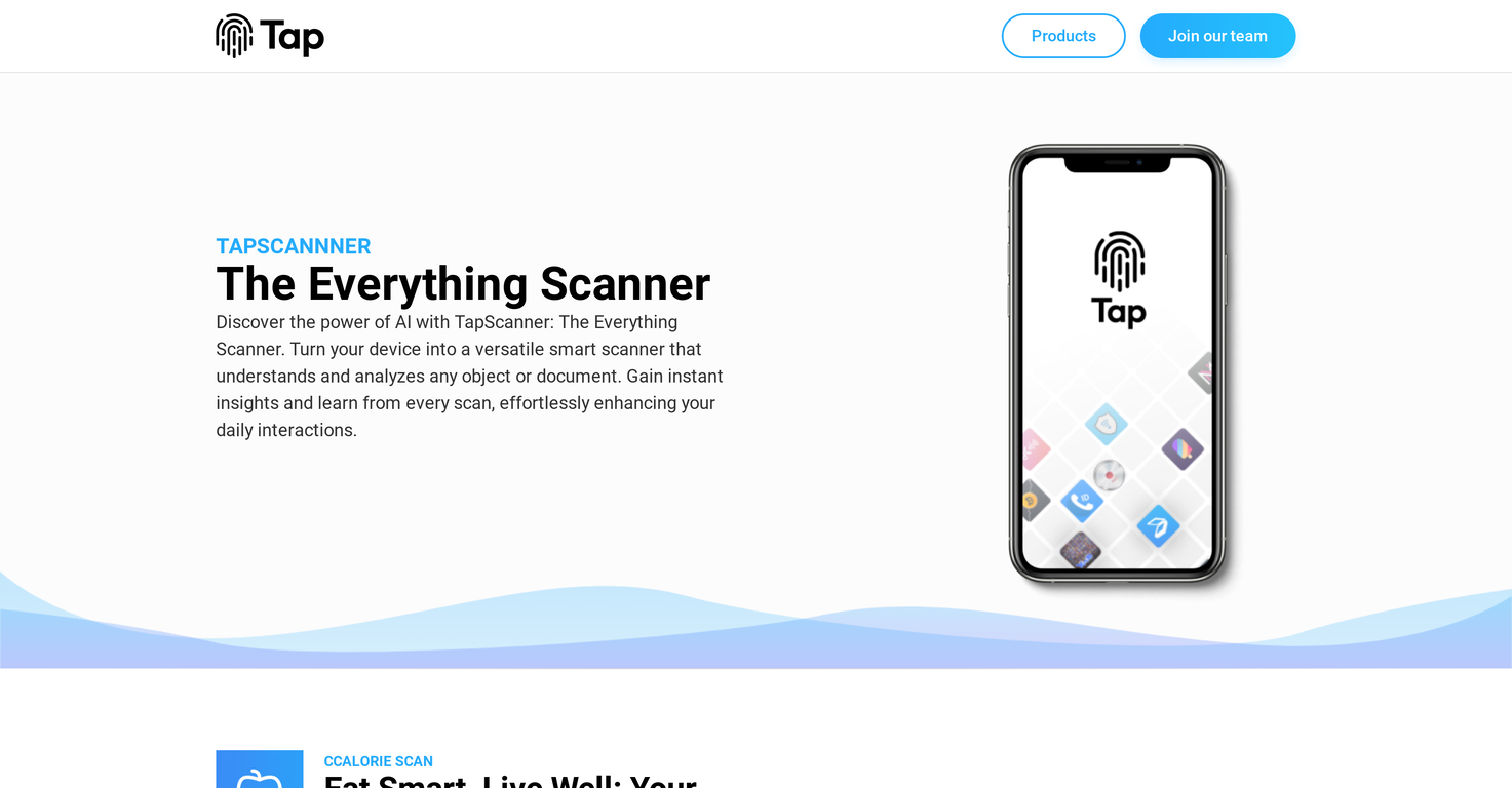 TapScanner website