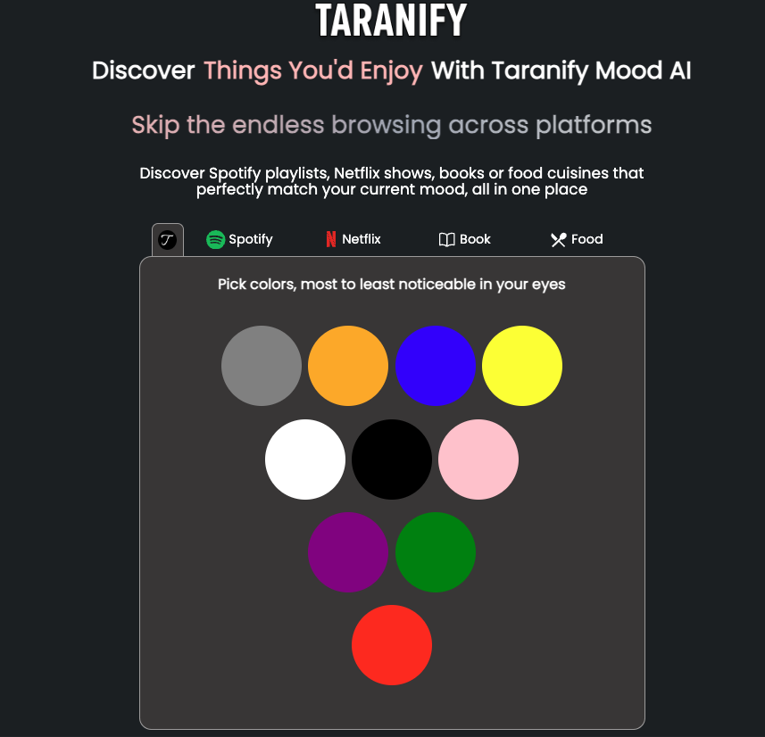 Taranify website