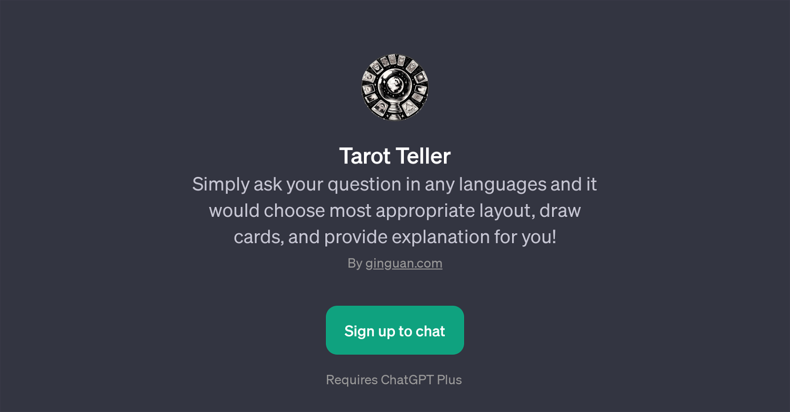 Tarot Teller website