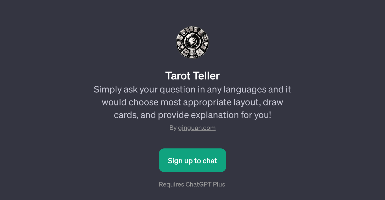 Tarot Teller website