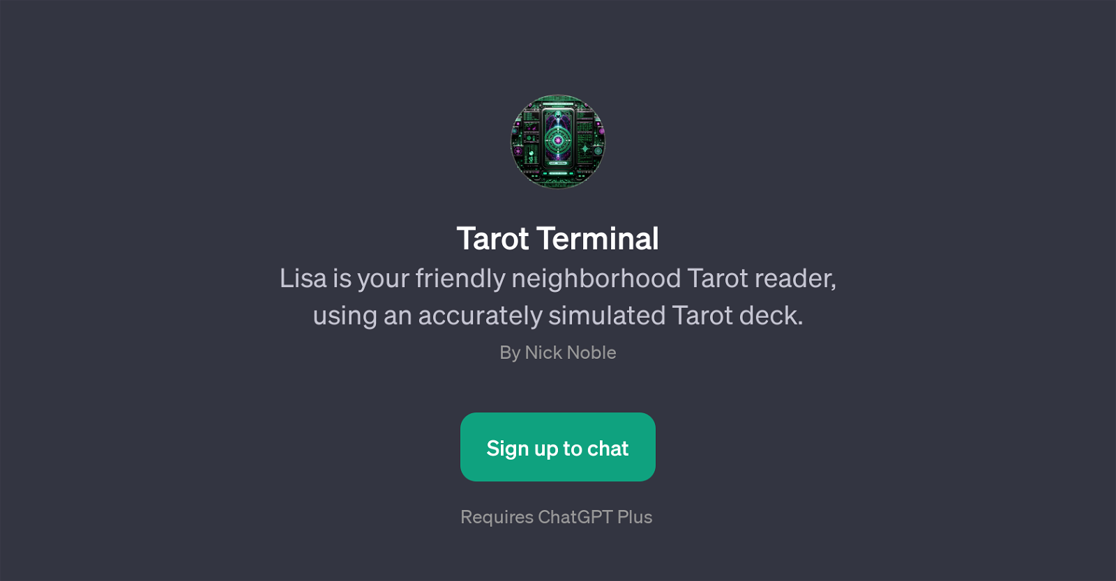 Tarot Terminal website