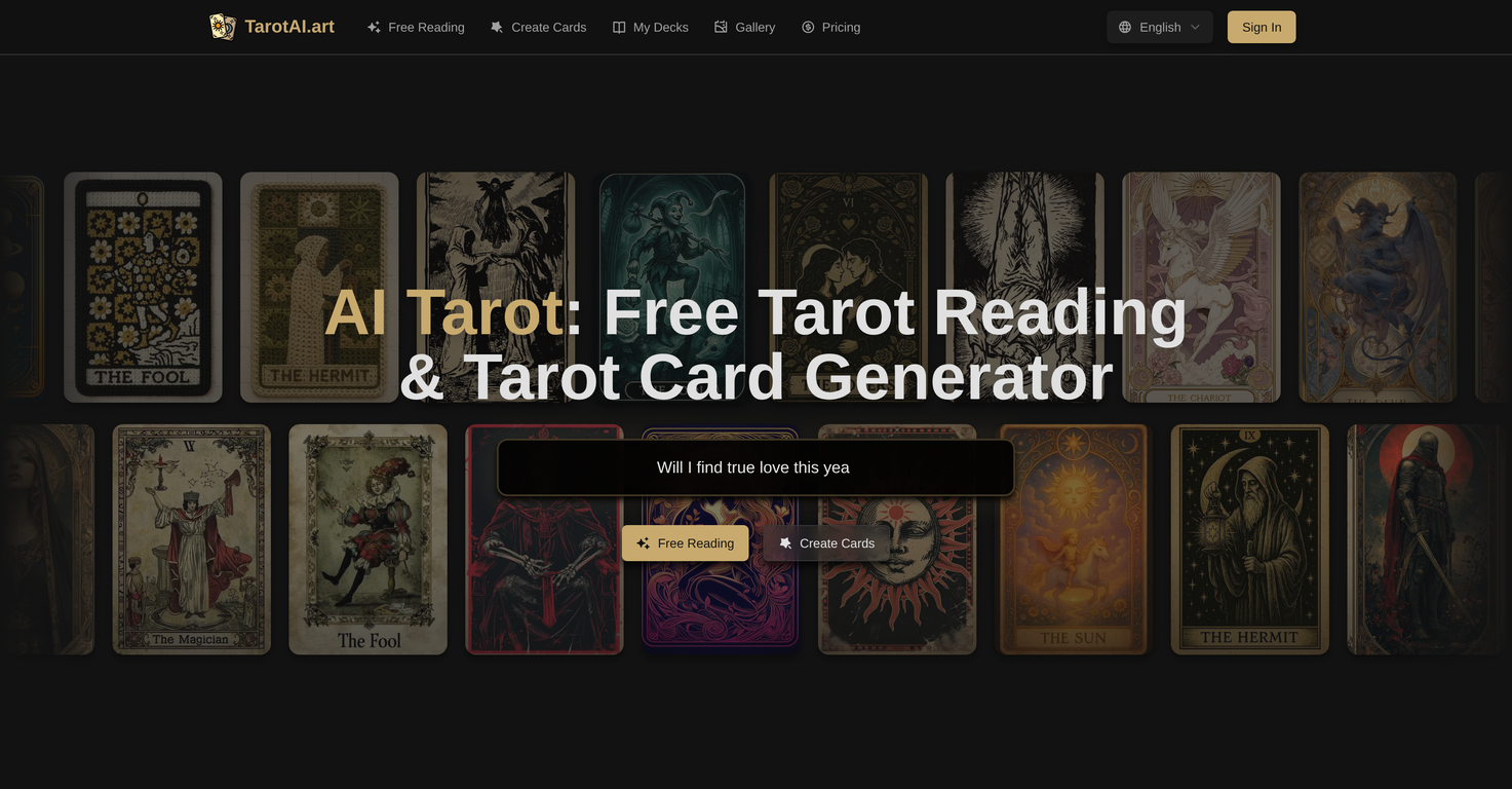 TarotAI.art website