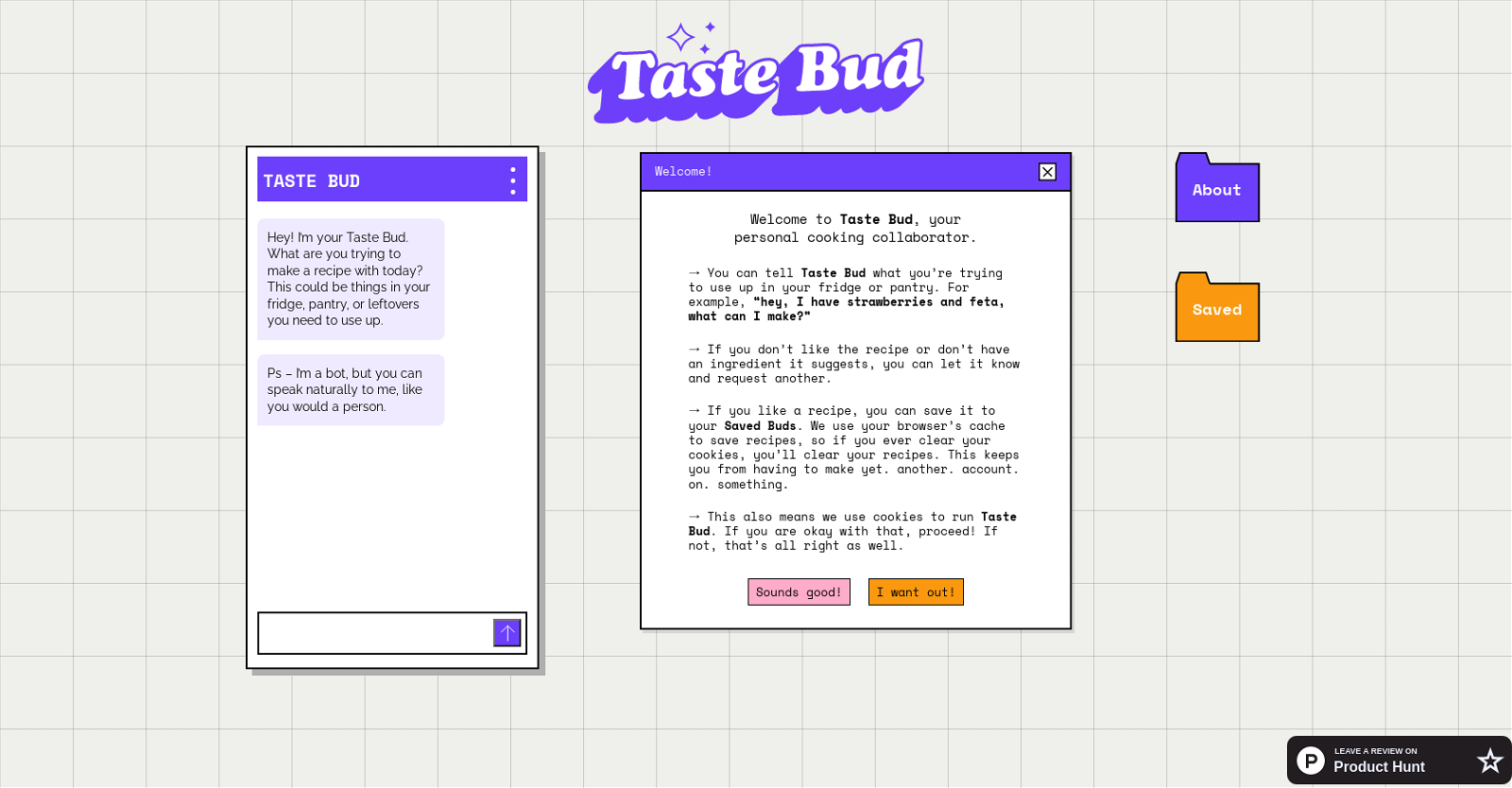 Taste Bud website