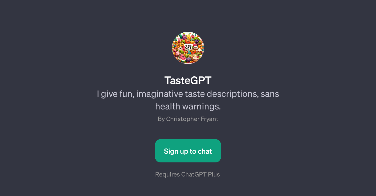 TasteGPT website