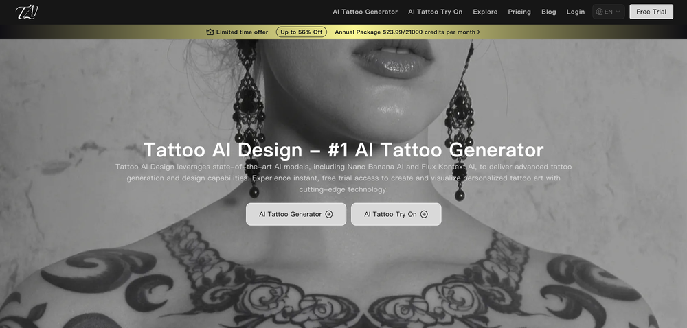 Tattoo AI Design | Try On website