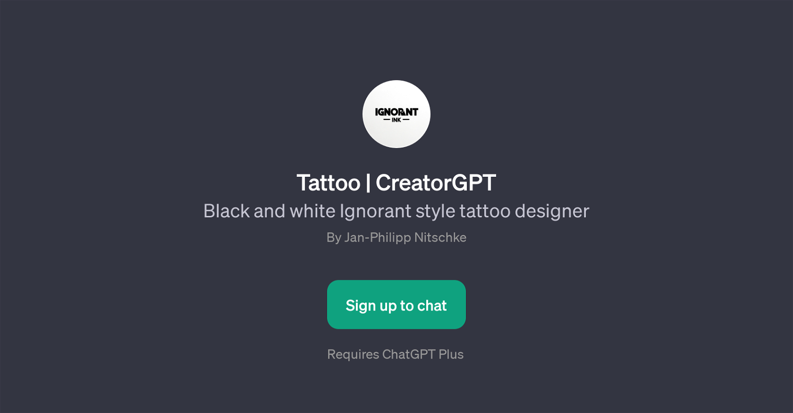Tattoo | CreatorGPT website