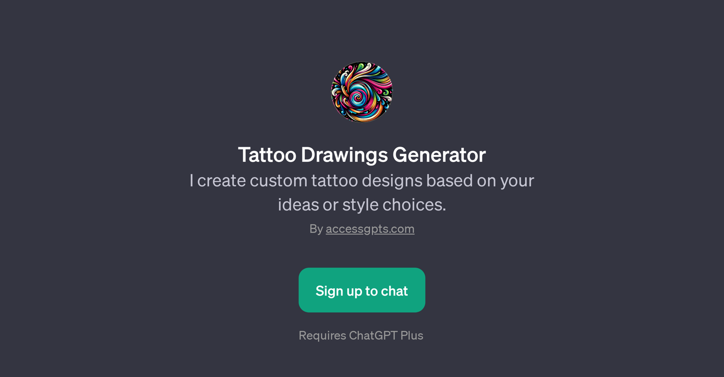 Tattoo Drawings Generator website