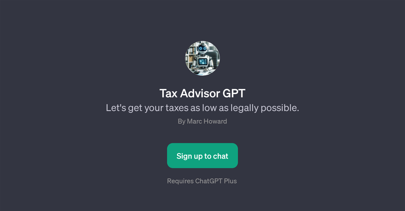Tax Advisor GPT website