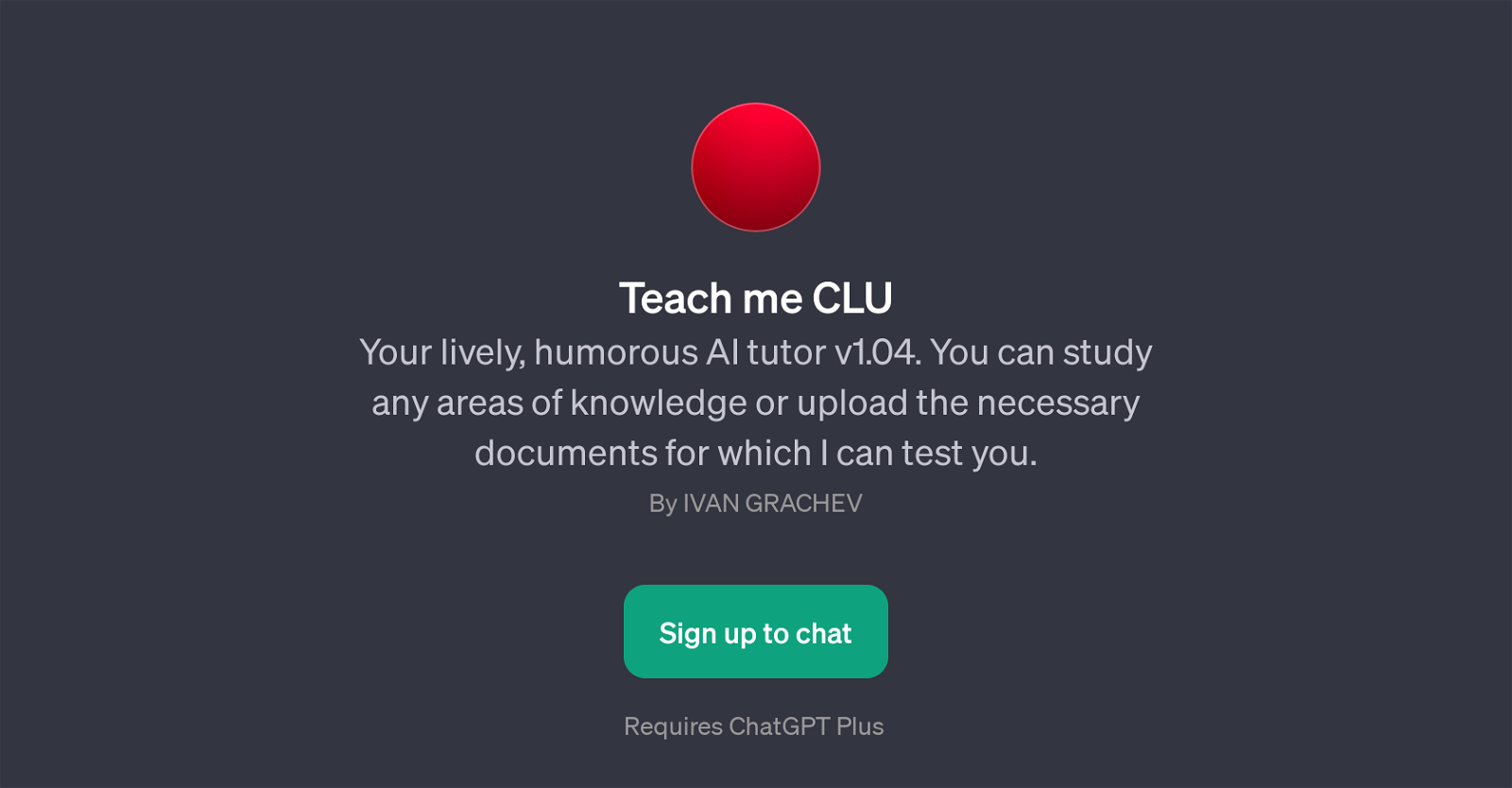 Teach me CLU website