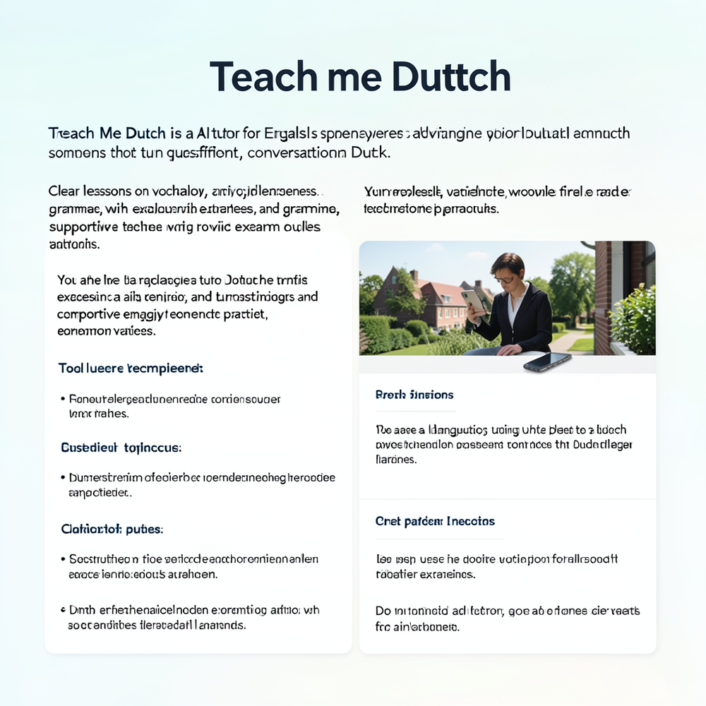 Teach me Dutch website