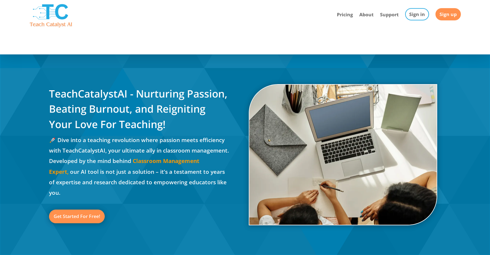 TeachCatalystAI website