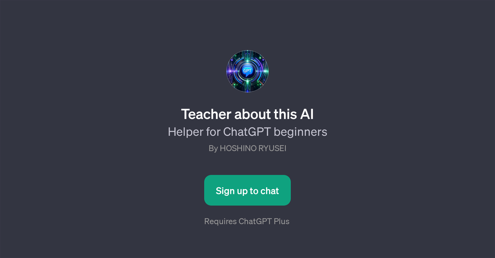 Teacher about this AI website