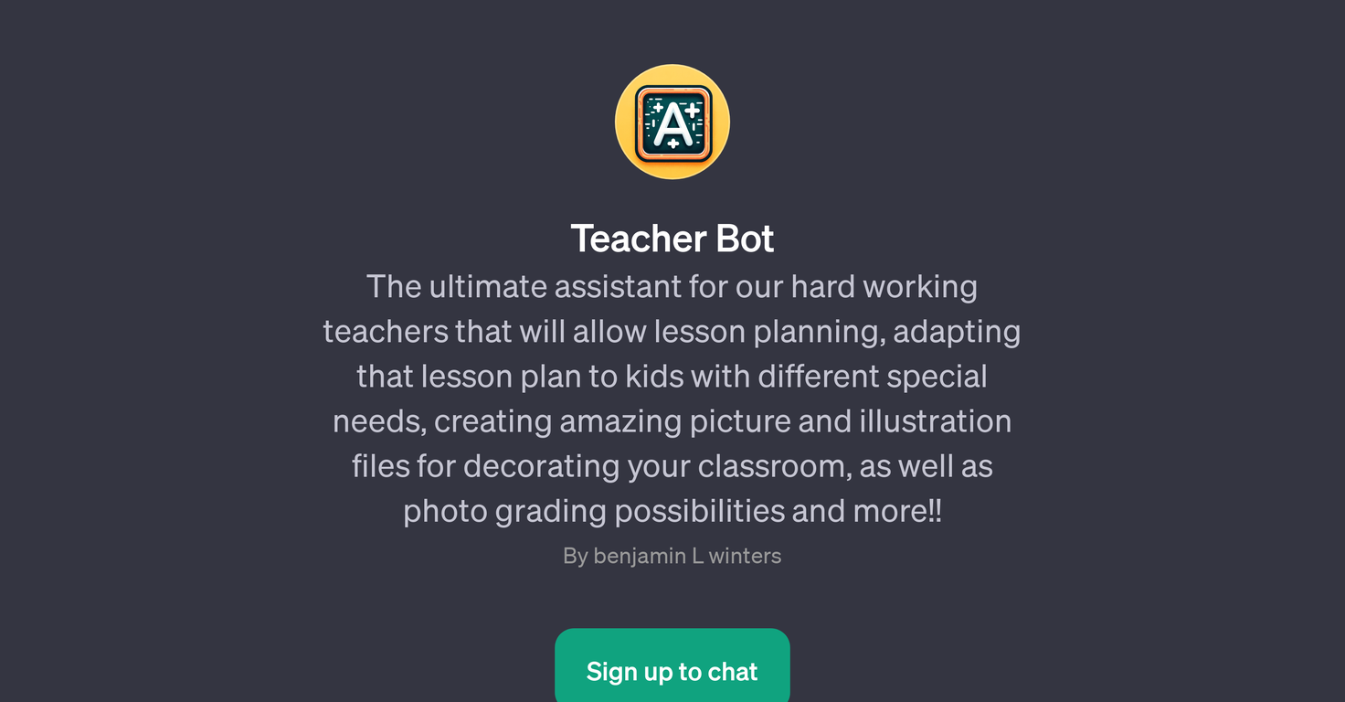 Teacher Bot website