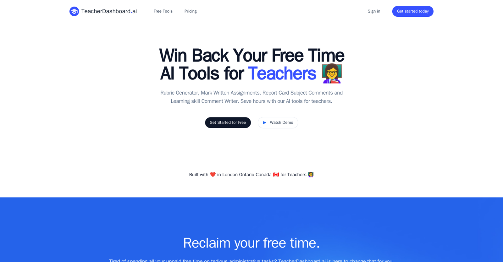 TeacherDashboard website