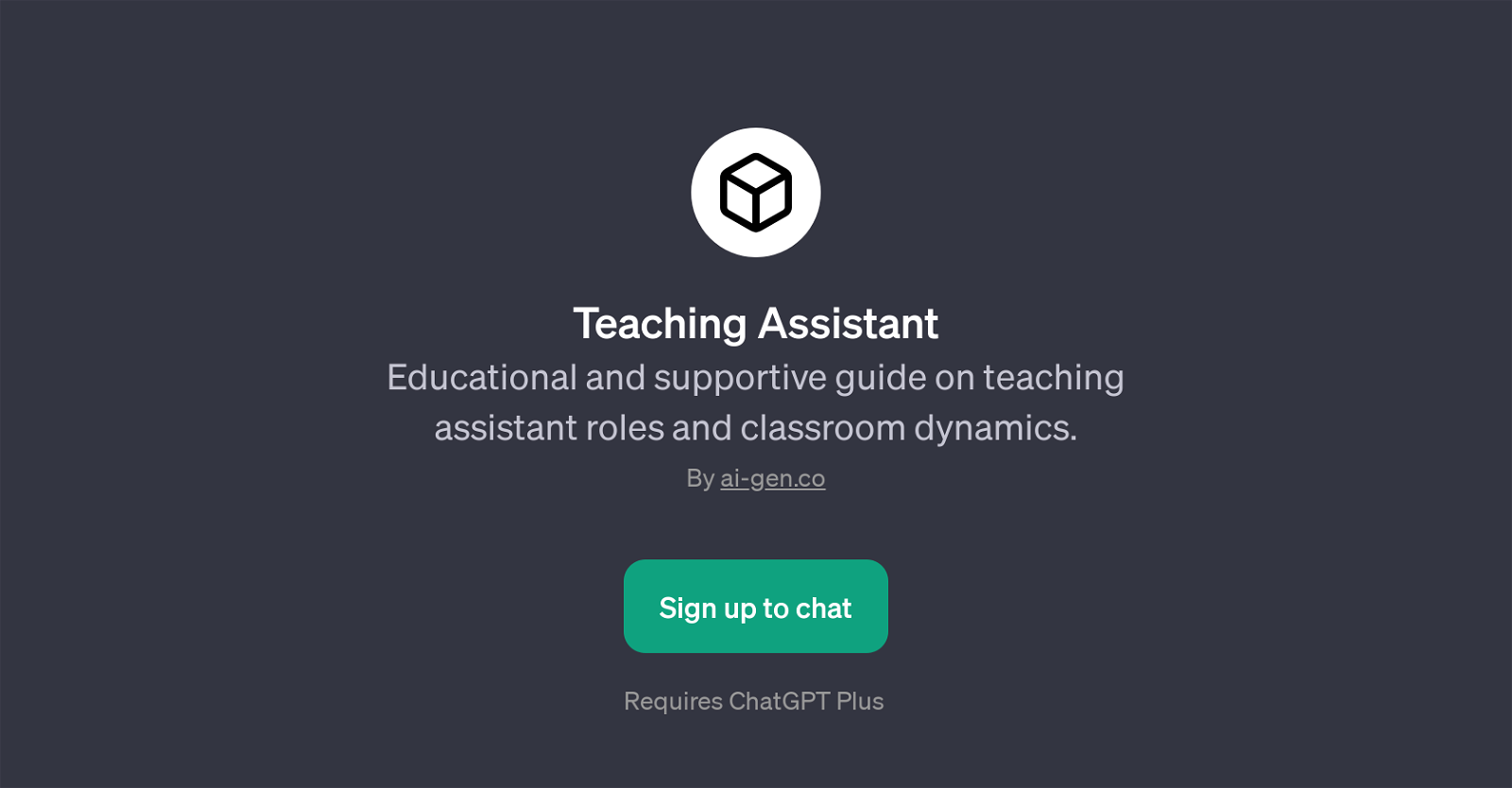 Teaching Assistant website