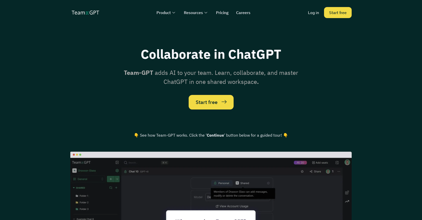 Team-GPT website