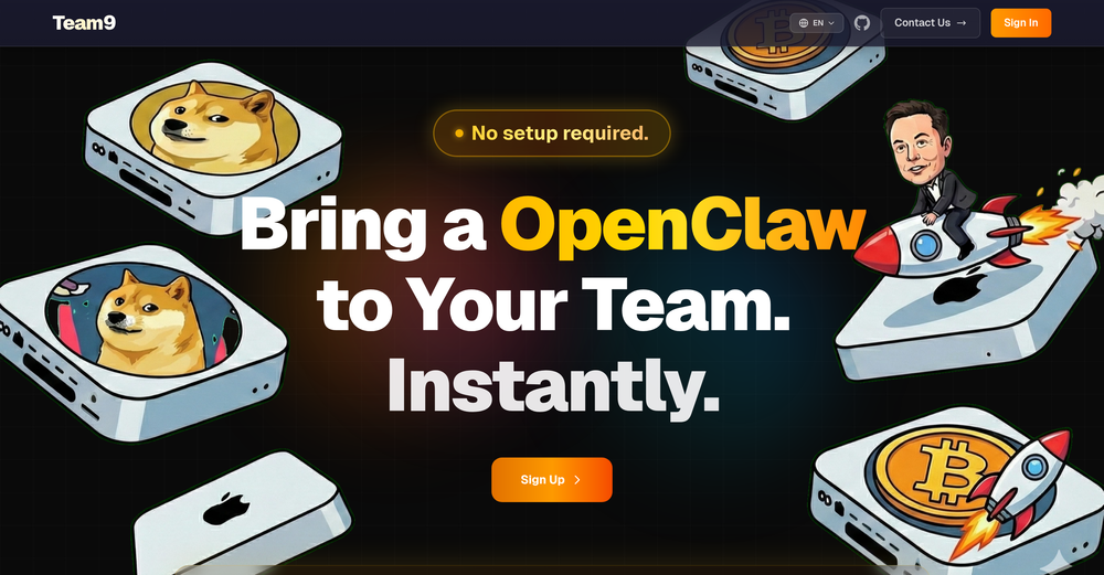 Team9 - OpenClaw AI Agent website