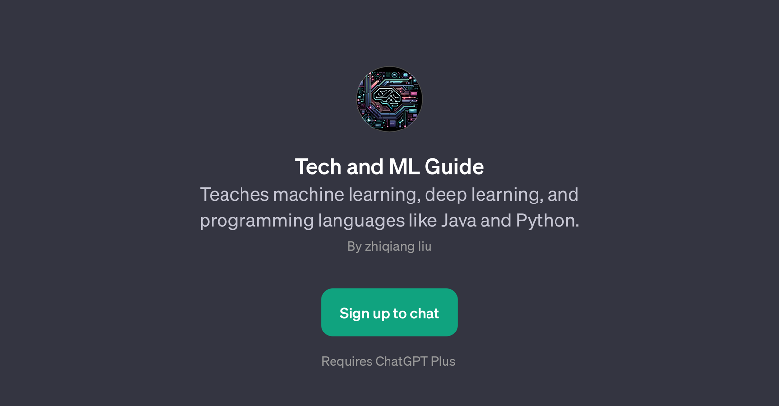 Tech and ML Guide GPT website