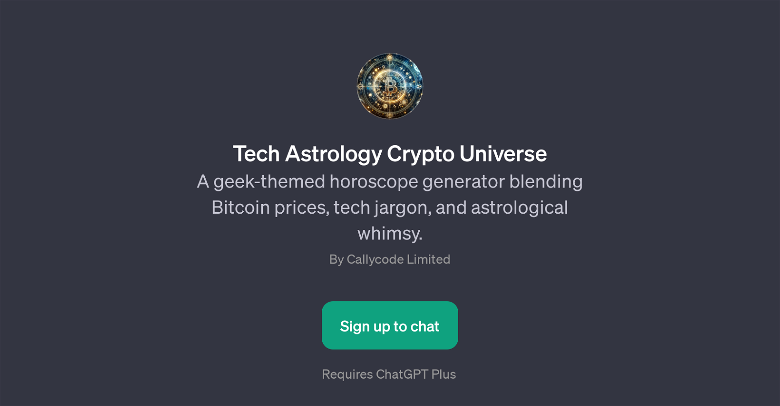 Tech Astrology Crypto Universe website