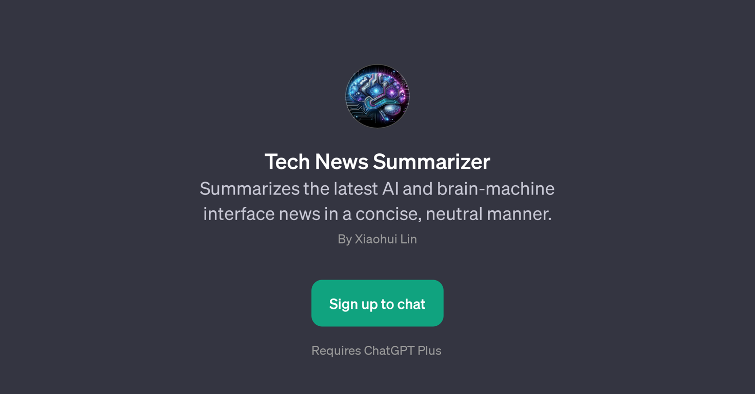 Tech News Summarizer website