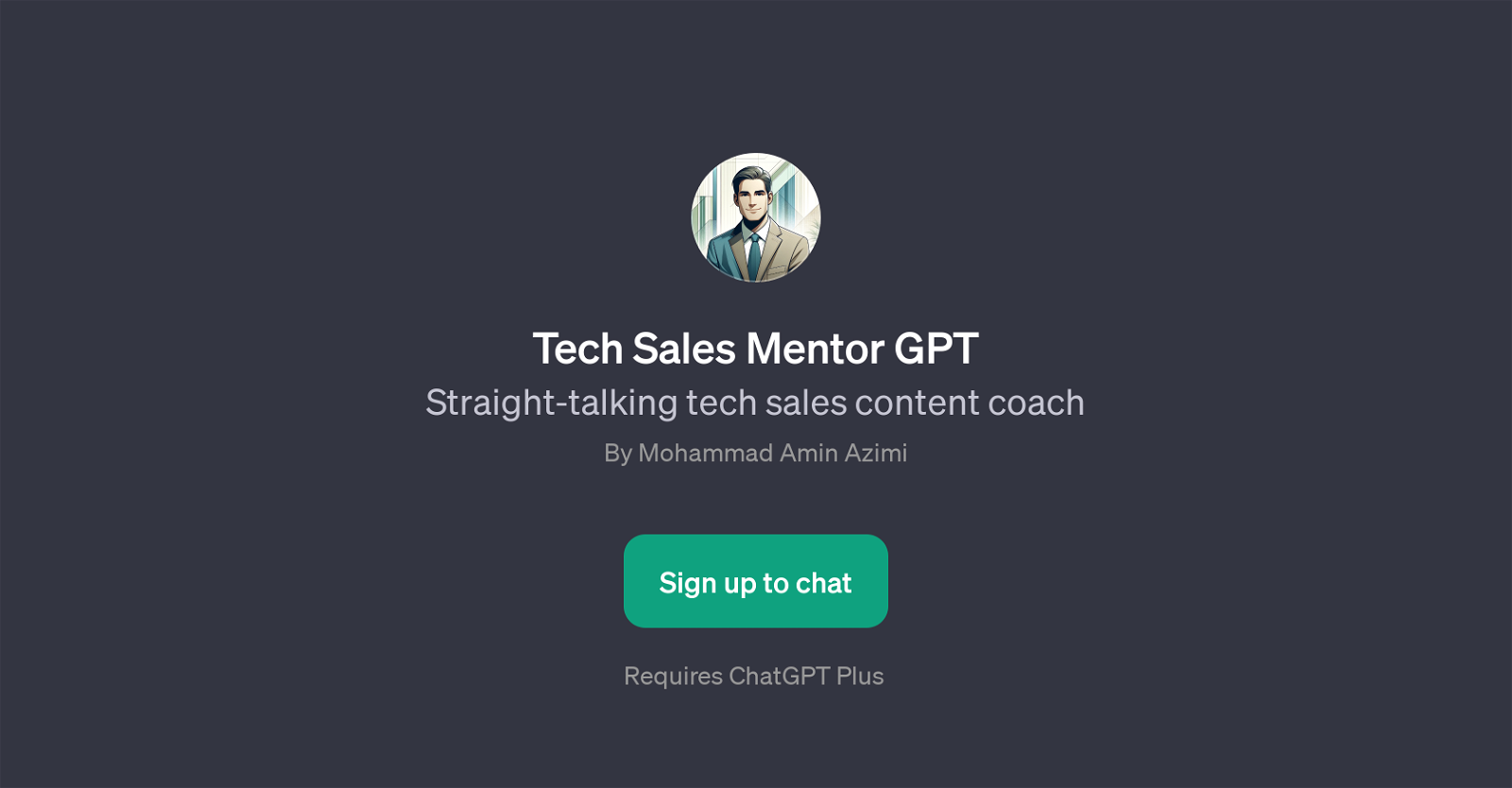 Tech Sales Mentor GPT website